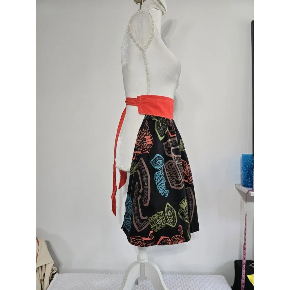Vintage Half Apron Handmade Jazz Instruments Atomic Print Mid Century Mod MCM